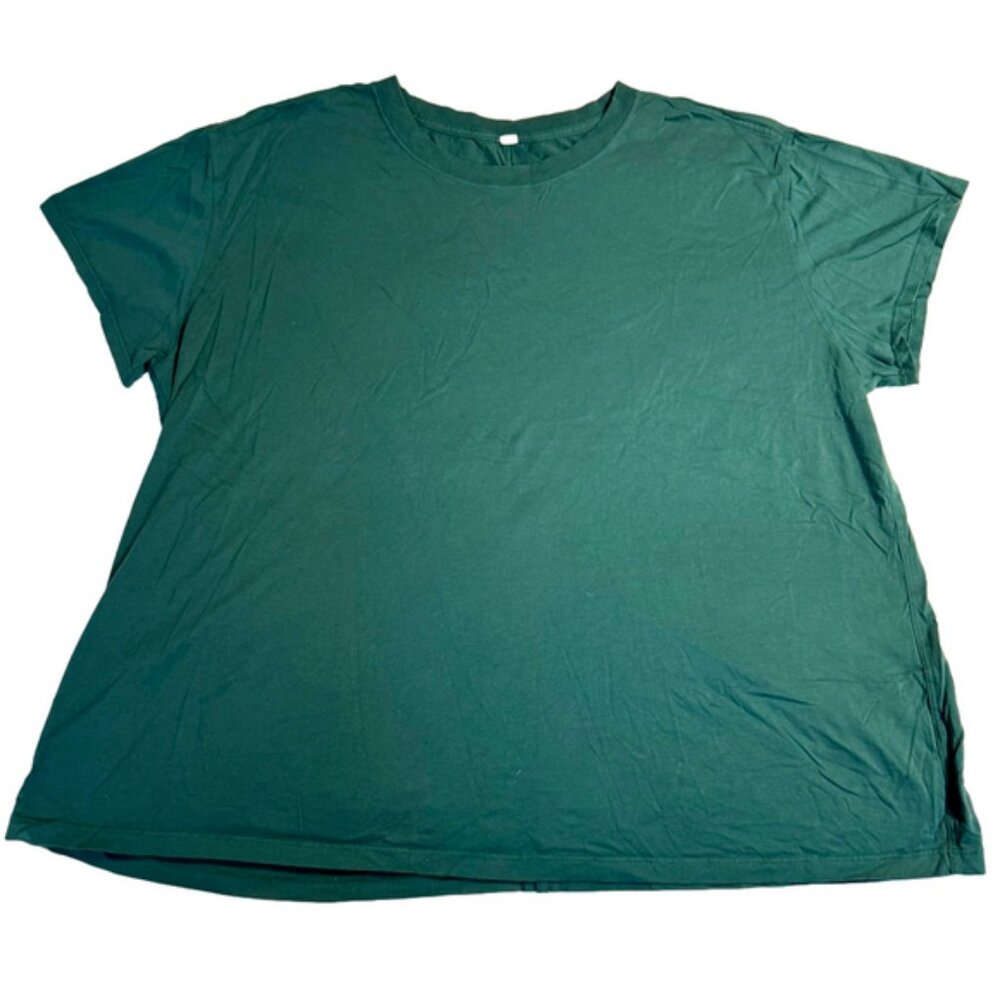 Lululemon All Yours Dot Size 20 Plus Size Green Tee T-Shirt Short Sleeves